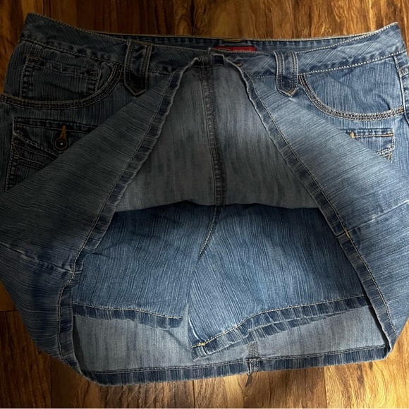 Faded Glory Blue Denim Skort - Picture 2 of 4